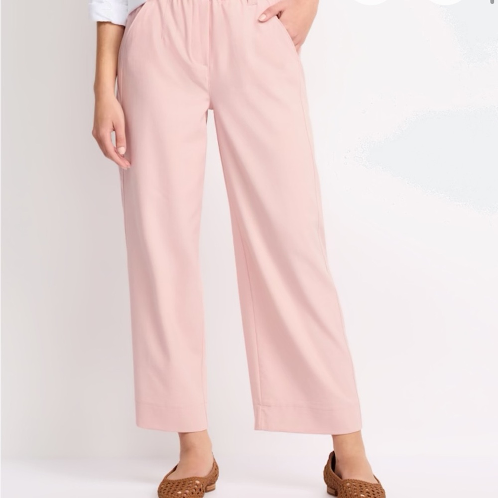 Elegant Blush Wide-Leg Trousers
